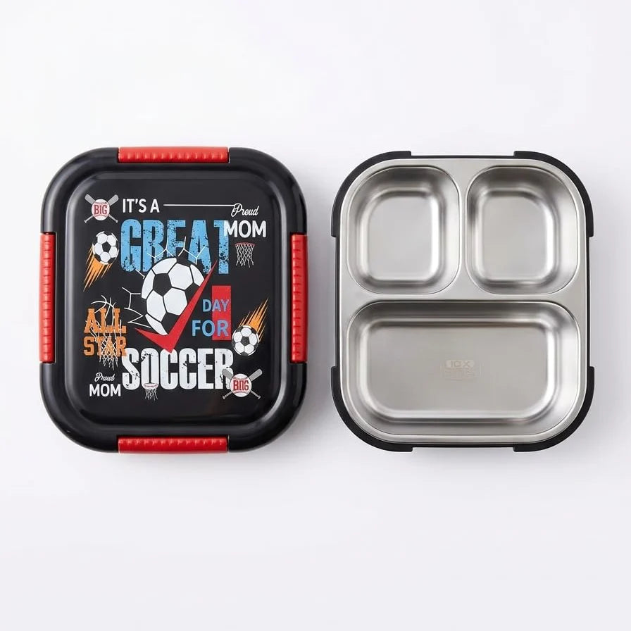 Stainless Steel Lunch Box with 3 Compartment