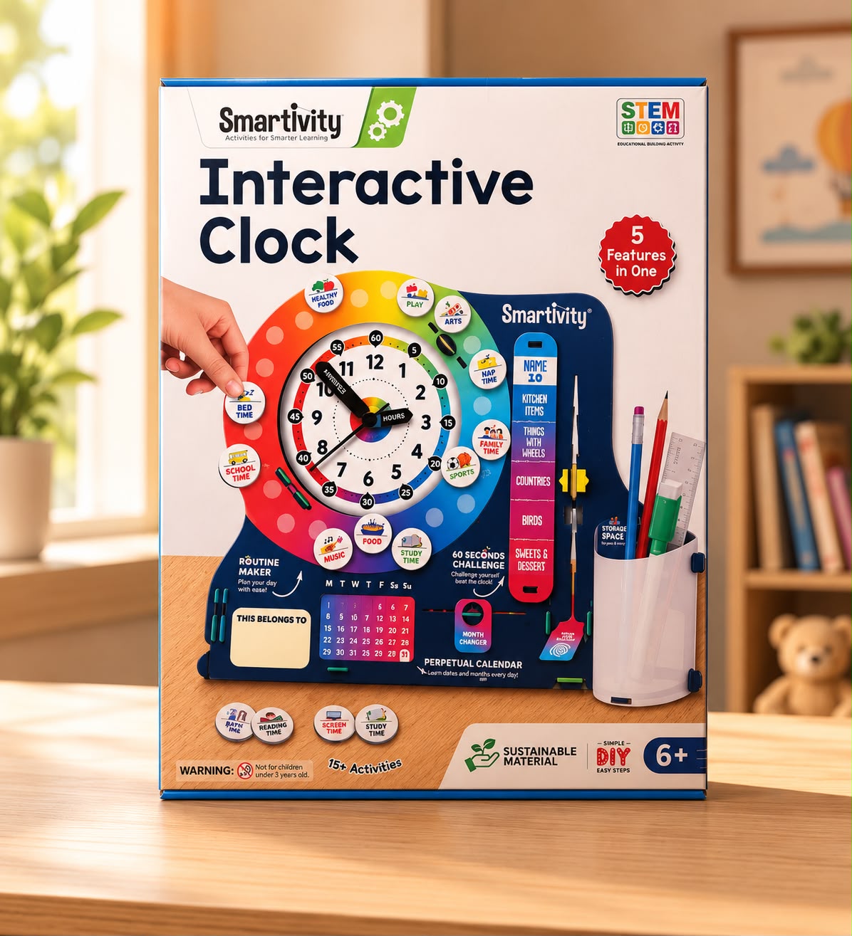 Interactive Clock | 6 - 14 years | DIY STEM Construction Toy