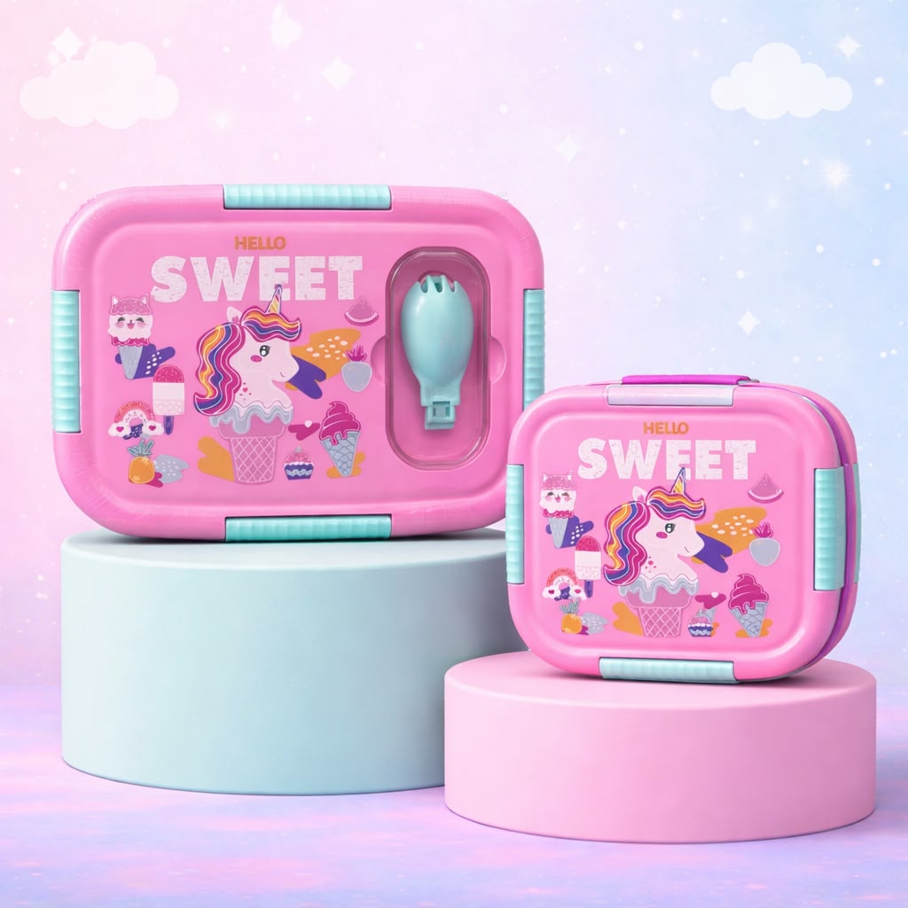 Stainless Steel Lunch Box 3 Grid 700 ML and 750 ML for Kids