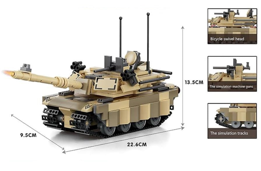 M1A2 Abrams Main Battle Tank - Building Blocks Toy Set