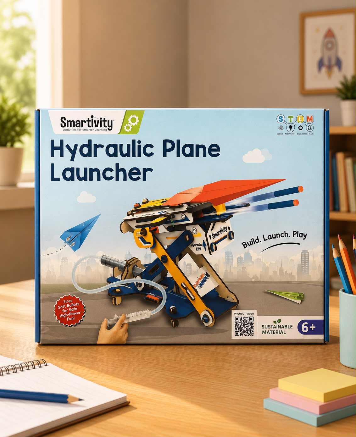 2in1 Hydraulic Planes & Darts Launcher | Ages 6-10 Years