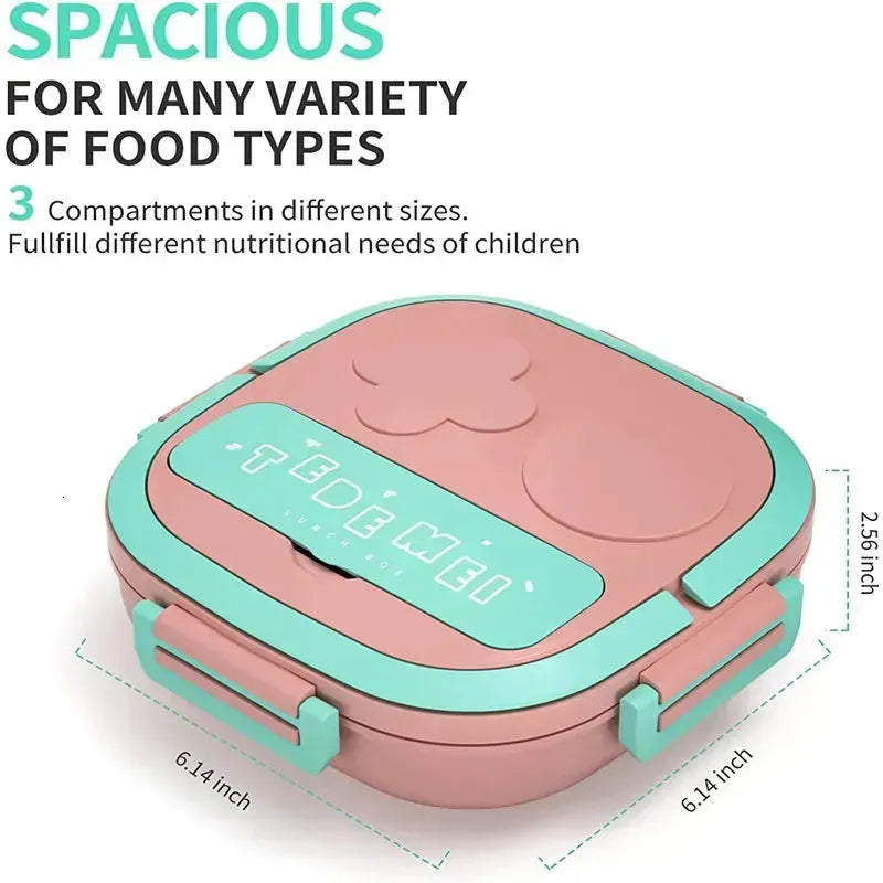 Tedemei Lunch Locker Bento Box, 3 Compartment (550 ml)