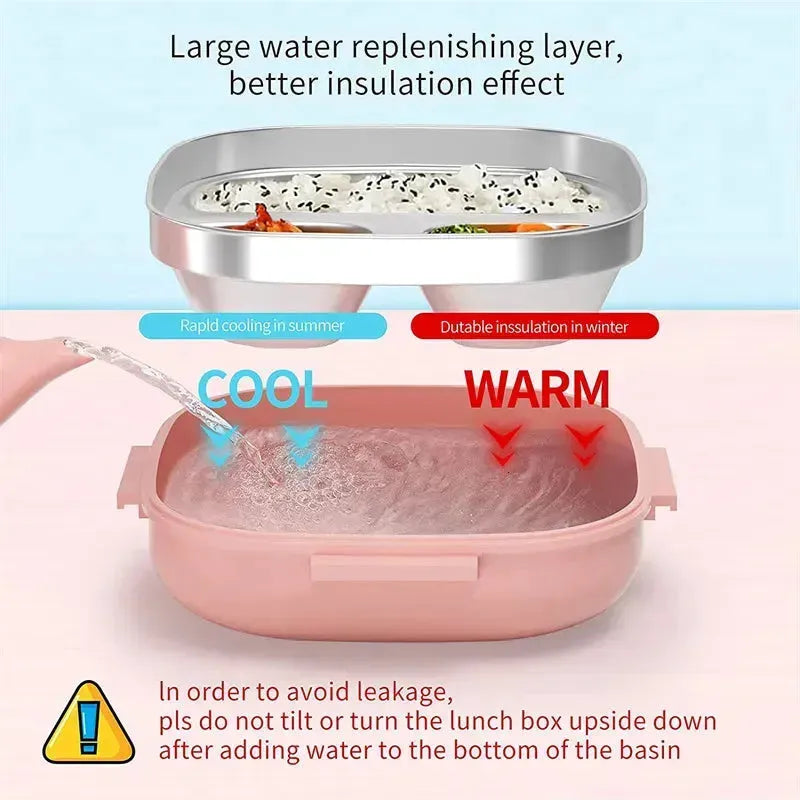 Tedemei Lunch Locker Bento Box, 3 Compartment (550 ml)