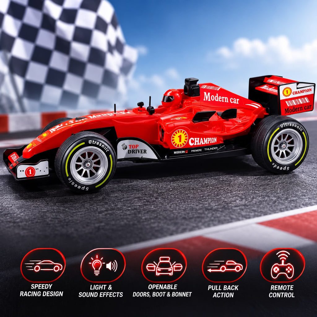 1:12 Scale Champions Remote Control High Speed Car Toy, Red